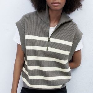 Zara striped vest